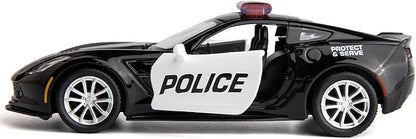 Compatible for Chevrolet Calvert C7 Police Car Model 1:36 Diecasting