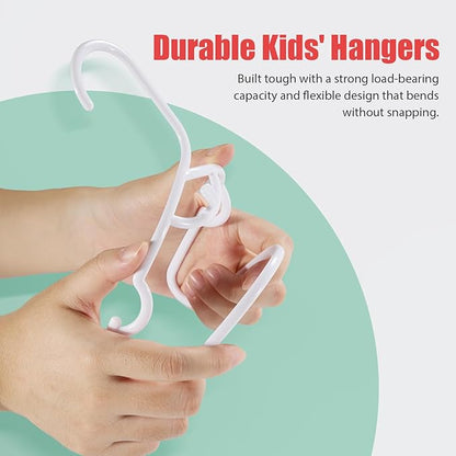 Baby Hangers 60 Pack Plastic Kids Hangers, White Toddler Hangers Baby Clothes Hangers for Closet, Infant Hangers for Nursery Boys and Girls