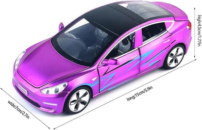 1:32 Scale Model 3 Alloy Car Model Diecast Toy Vehicles for Kids, car Model Toy，Pull Back Alloy Car with Lights and Music