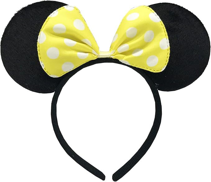 Mouse Ears Headband Shiny Mouse Ears Bows Hairband for Birthday