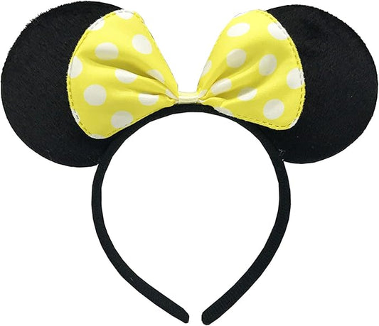 Mouse Ears Headband Shiny Mouse Ears Bows Hairband for Birthday