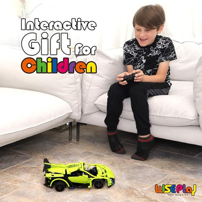 WISEPLAY Remote Control Car Building Kit, 453PCS Stem Toy for Kids Age 8-10, Great RC Car for 10-Year-Old Boys & Girls, Excellent Gift Idea