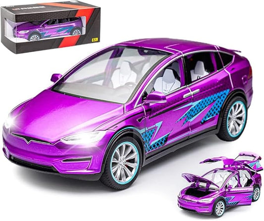 1:24 Scale Model X Alloy Car Model Diecast Toy Vehicles for Kids, Car Model Toy，Pull Back Alloy Car with Lights and Music Girls.(1:24 Model