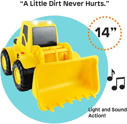 Boley Builders Large Bulldozer Front Loader Truck with Lights and
