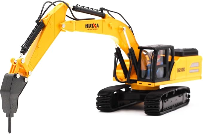 Gemini&Genius Drill Excavator Toy, Demolition Machine Car 1/35 Scale