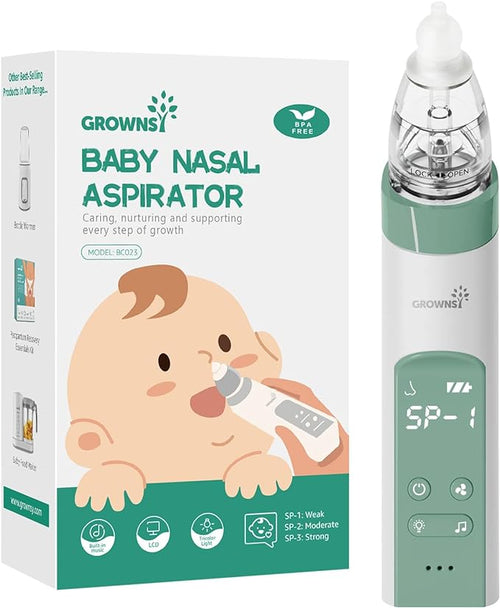 GROWNSY Nasal Aspirator for Baby, Electric Nose Aspirator for Toddler 3 Silicone