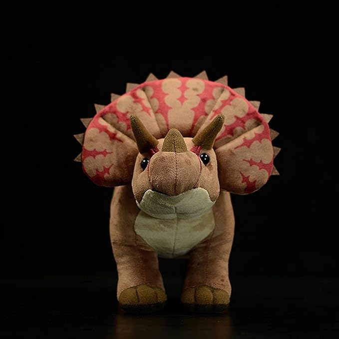 ZHONGXIN MADE Simulation Triceratops Dinosaur Stuffed Animal - 15 inch Simulation Dinosaur Plush Toy, Lovely Triceratops Dinosaur Stuffed Animal Toy as Gifts for Your Kids
