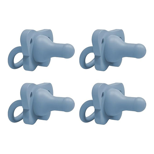 Dr. Brown's HappyPaci 100% Silicone Baby Pacifier, Contoured One-Piece Design 0-6m, BPA-Free, 4 Pack