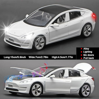 1:32 Scale Model 3 Alloy Car Model Diecast Toy Vehicles for Kids, car Model Toy，Pull Back Alloy Car with Lights and Music