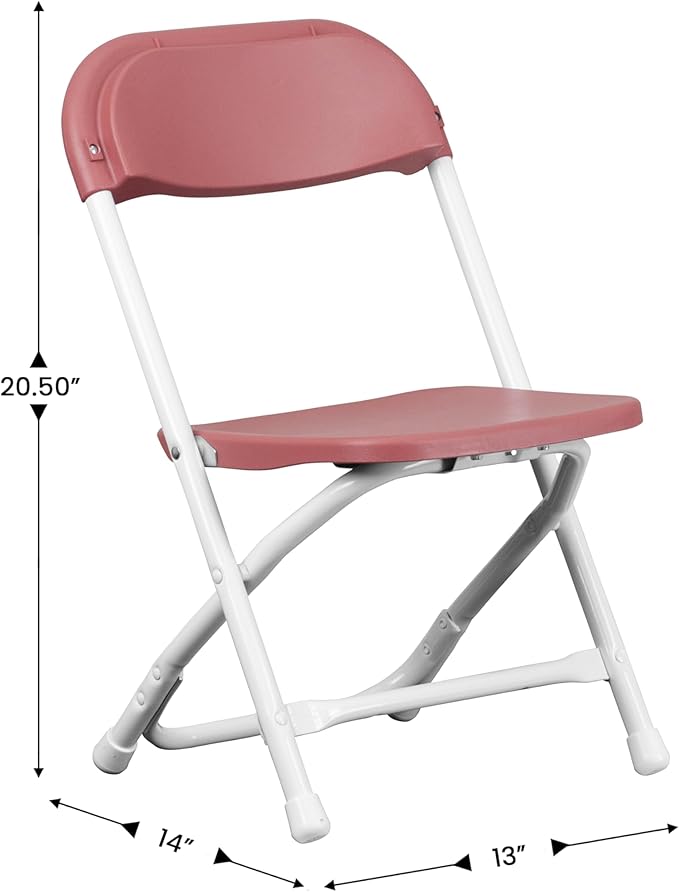 Flash Furniture Timmy 10 Pack Kids Burgundy Plastic Folding Chair