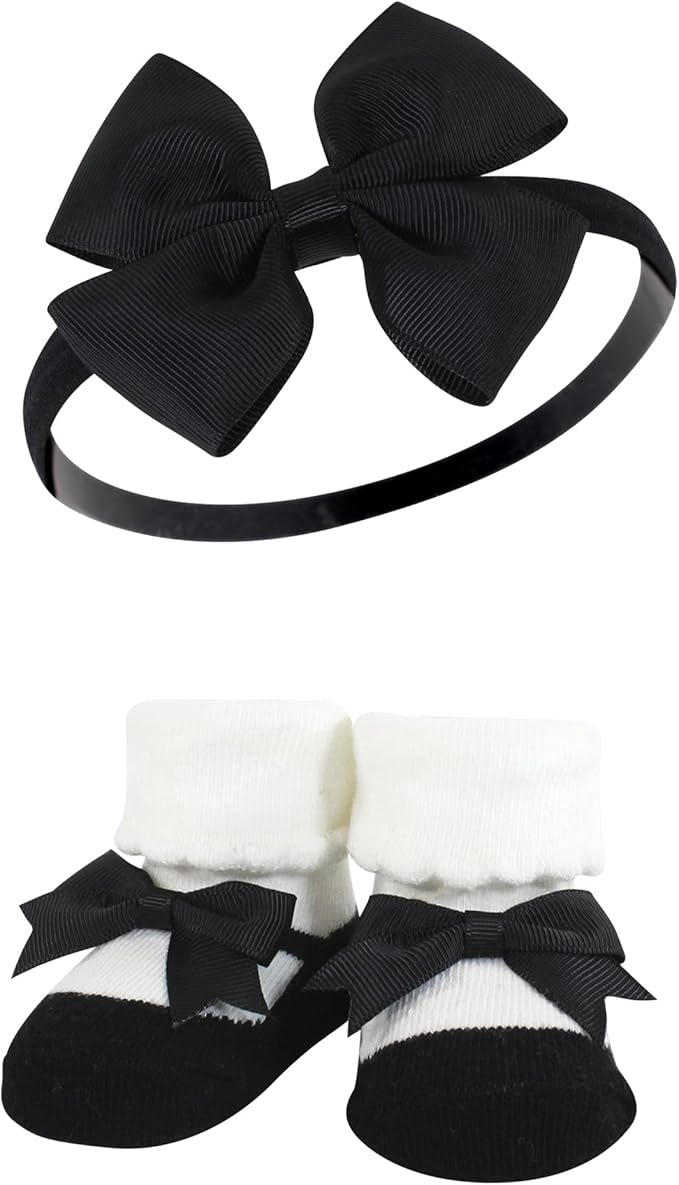 Hudson Baby Girl's Headband and Socks Giftset