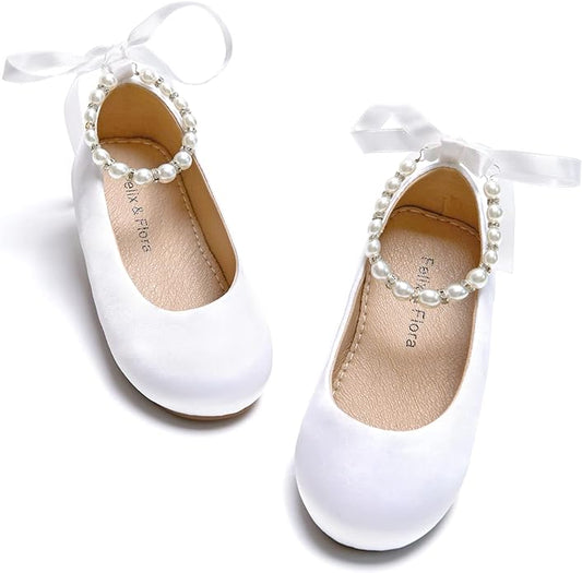 Felix & Flora Girls Toddler Little Ballet Shoes - Flower