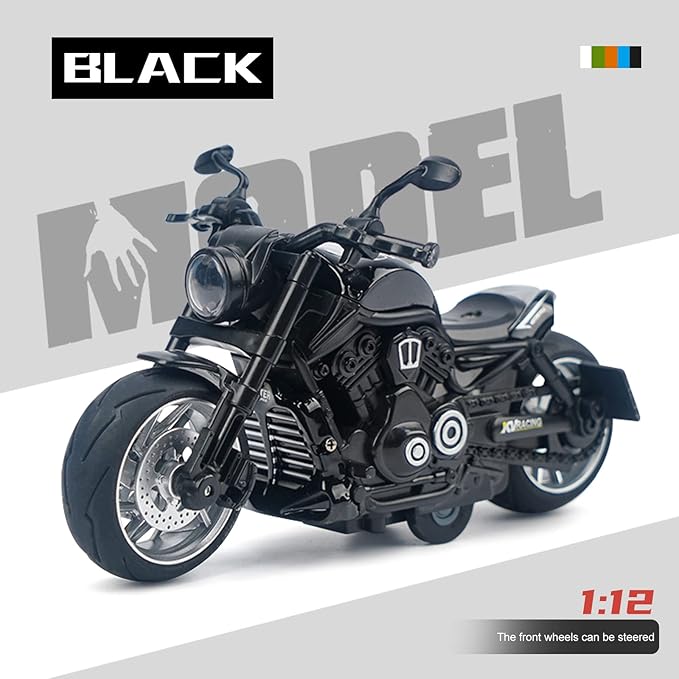 Pull Back Motorcycle Toys - Toy Motorcycle with Flashing Light 3+ Kids