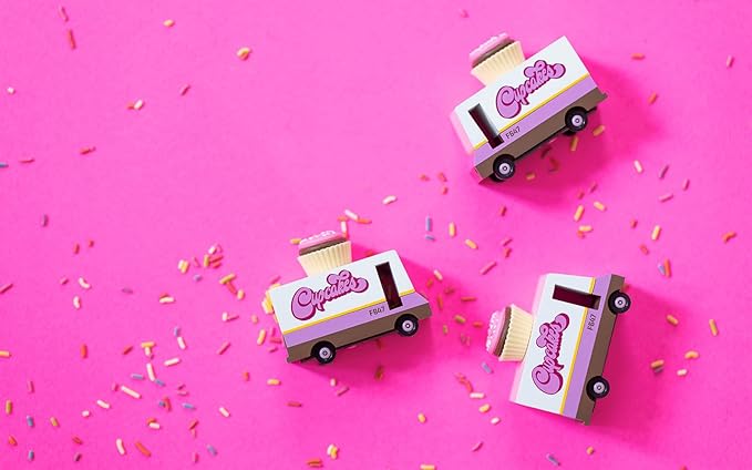 Candylab Toys CANDYCAR® Wooden Food Truck Collection - Cupcake Van,