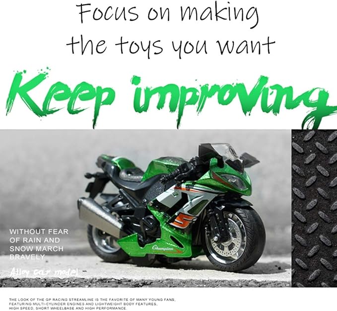 Pull Back Motorcycle Toys, Tiny Gift with Music Lighting 3 4 5 6 7 8