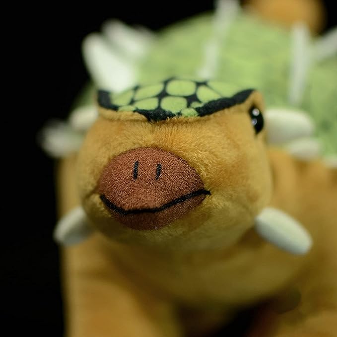 ZHONGXIN MADE Simulation Ankylosaurus Dinosaur Stuffed Plush Toy- 14inch Green Dinosaur Dragon Plushie, Figurines Dinosaur Stuffed Model Toys Soft, Gifts for Kids