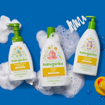 Babyganics Baby Shampoo + Body Wash Pump Bottle, Chamomile Verbena 16 Fl
