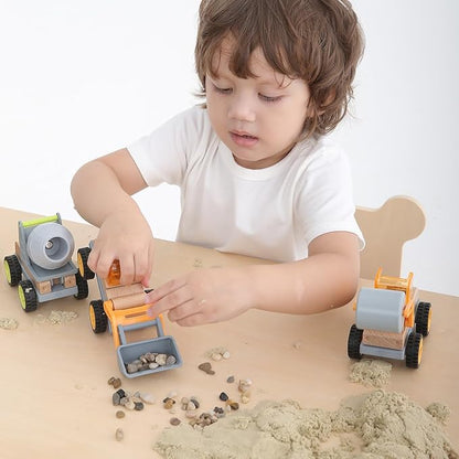 Wooden Construction Truck Mini Simulation Engineering Vehicles for Boys and 3 +