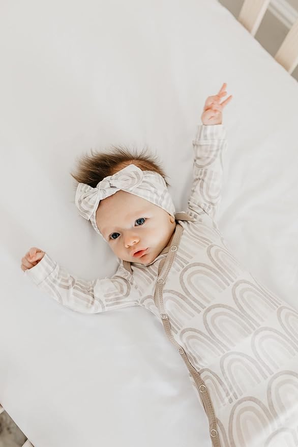 Copper Pearl Baby Bows: Stylish Headbands for Baby Girls, Premium Soft and Stretchy Baby Headbands