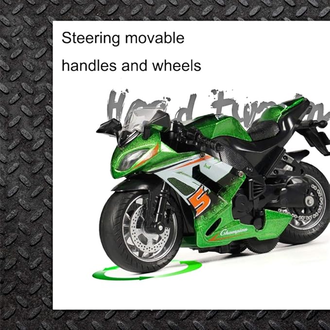 Pull Back Motorcycle Toys, Tiny Gift with Music Lighting 3 4 5 6 7 8