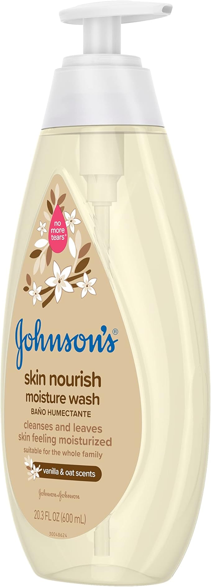 Johnson's Skin Nourishing Moisture Baby Body Wash With Vanilla & Oat Scents, Hypoallergenic & Tear Free Baby Bath Wash 20.3 fl.