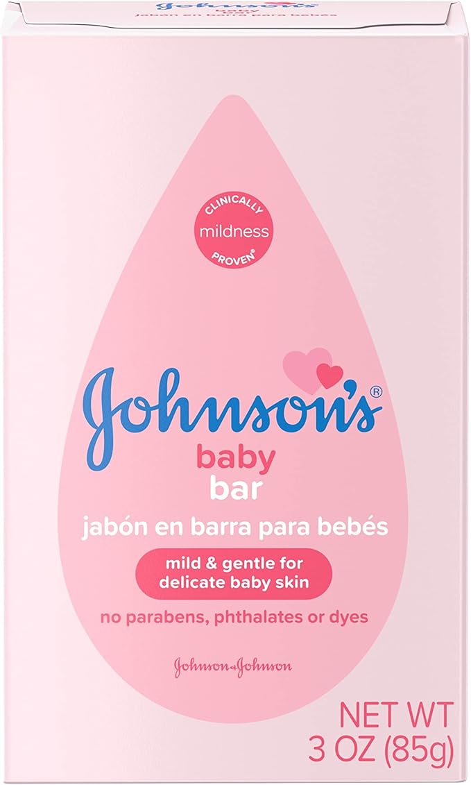 Johnson's Baby Body Soap Bar, Gentle for Baby Bath and Skin Care 3 oz 6)