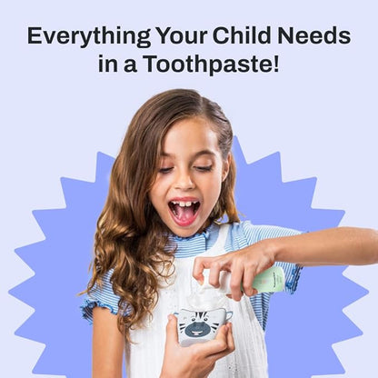 autobrush Kids Fluoride-Free Foaming Toothpaste Watermelon Flavor for Electric or U-Shaped Toothbrush, SLS-Free, Training Toothpaste, Anti-Cavity (2 Pack)