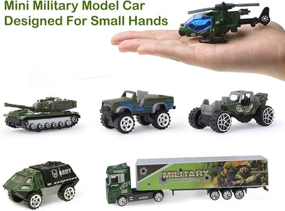 Jenilily Army Toys Cars for Boys Tank Military Truck Vehicle 3 4 5 6