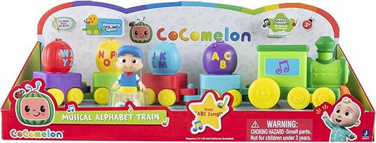 CoComelon Musical Alphabet Train with JJ-Features with Music,Sounds & Phrases-4 Alphabet Wagons 1 JJ