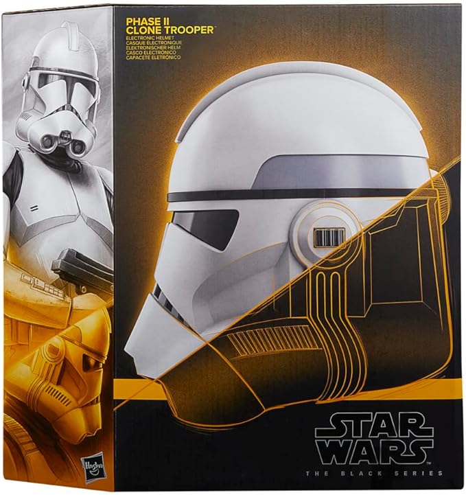 Star Wars The Black Series Phase II Clone Trooper Premium Electronic Helmet, The Clone Wars Roleplay Collectible, Kids Ages 14 and Up