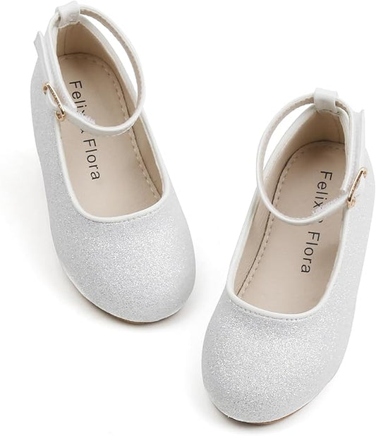 Felix & Flora Girls Toddler Little Ballet Shoes - Flower