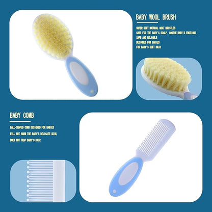 Baby Grooming Kit, Baby Essentials for Newborns (10 in 1) (Blue)