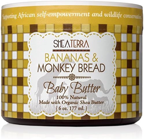 Shea Terra Organics Mama and Baby Collection | Bananas & Monkey Bread Baby Butter 6oz