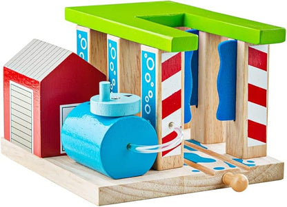 Bigjigs Rail, Wooden Train Washer, Wooden Toys, Bigjigs Train Accessories, Train Wash, Wooden Train Sets, Trains for Kids, Wooden Toys for 3 4 5 Year Olds