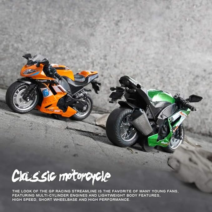 Pull Back Motorcycle Toys, Tiny Gift with Music Lighting 3 4 5 6 7 8