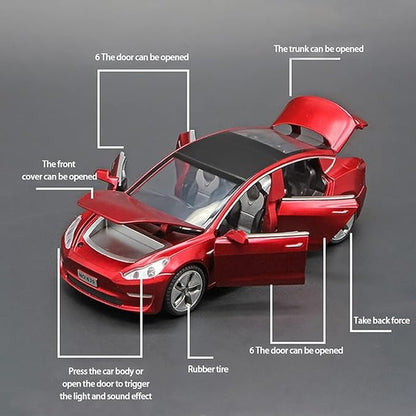 1:32 Scale Model 3 Alloy Car Model Diecast Toy Vehicles for Kids, car Model Toy，Pull Back Alloy Car with Lights and Music