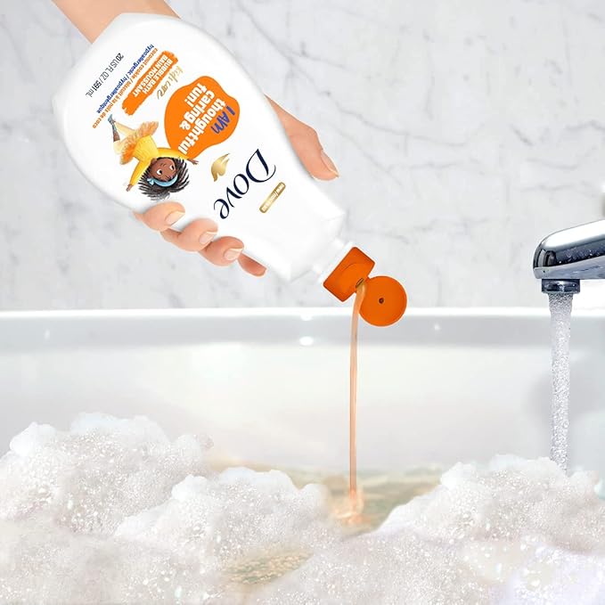 Dove Bubble Bath for Kids Coconut Cookie Hypoallergenic Formula 20 4 Count