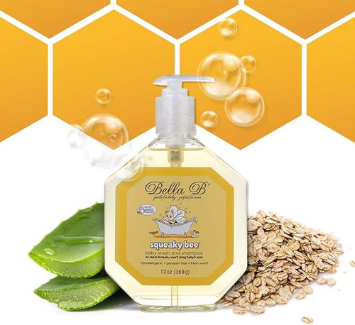 BELLA B Squeaky Bee Bodywash and Shampoo 13 oz - Baby Body Wash And Shampoo