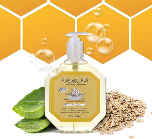 BELLA B Squeaky Bee Bodywash and Shampoo 13 oz - Baby Body Wash And Shampoo
