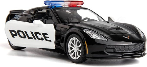 Compatible for Chevrolet Calvert C7 Police Car Model 1:36 Diecasting