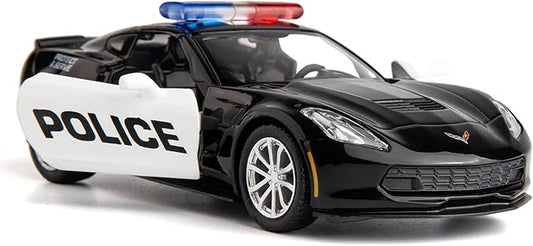 Compatible for Chevrolet Calvert C7 Police Car Model 1:36 Diecasting