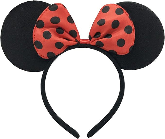 Mouse Ears Headband Shiny Mouse Ears Bows Hairband for Birthday