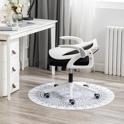 Tervo Model S | Folding Office Chair for Small Spaces | Gaming Chair for Adults & Kids | Ergonomic Mesh Computer Chair for Bedroom | Desk Chair for Home Work | (White & Black)