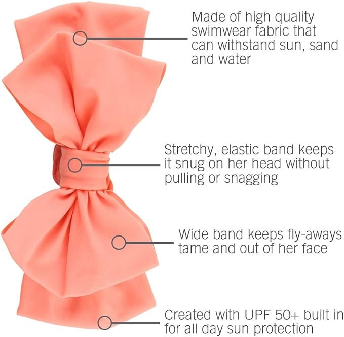 RuffleButtsÂŽ Girls Swim Bow Headband