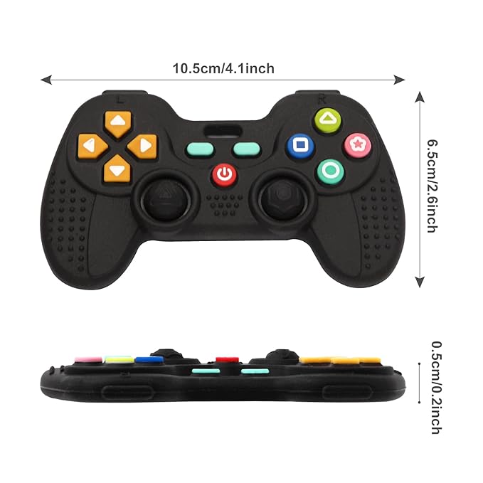 Hooku 2 Pack Silicone Teething Toys for Babies 0-6 Months, Teethers for Babies 6-12 Months