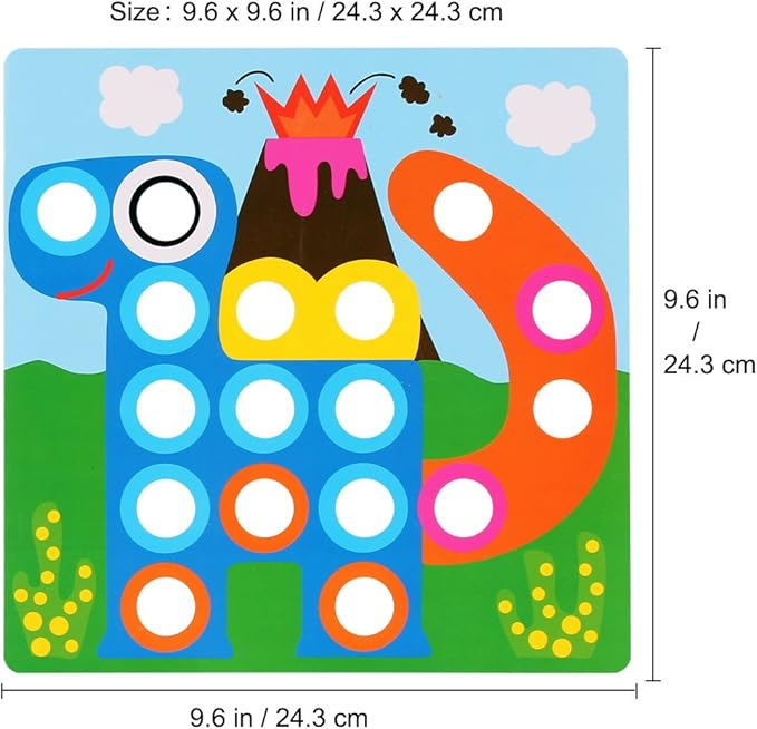 AMOSTING Color Matching Mosaic Pegboard – Sensory Early Learning Kids Activity, Educational Preschool Toys Gifts for Toddlers, Boys & Girls Ages 3+
