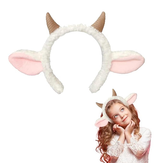Sheep Ears Headband Adult - 1Pcs Plush Lamb Ears Costume