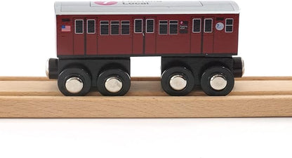 Munipals New York City Subway Wooden Railway (Nostalgia Series) Redbird 7 Train/Flushing