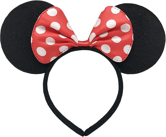 Mouse Ears Headband Shiny Mouse Ears Bows Hairband for Birthday