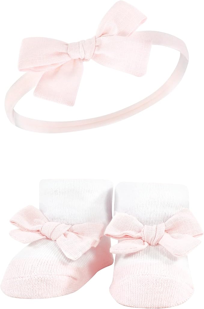 Hudson Baby Girl's Headband and Socks Giftset